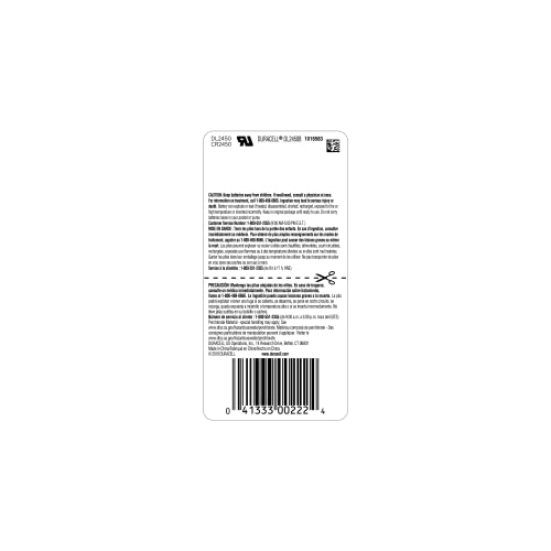 Duracell CR2450 Lithium Battery, 1 Count (Pack of 1), Coin Battery for Key Fob, Car Remote, Watch, and Other Devices, CR2450 Lithium 3 Volt (3V) Cell