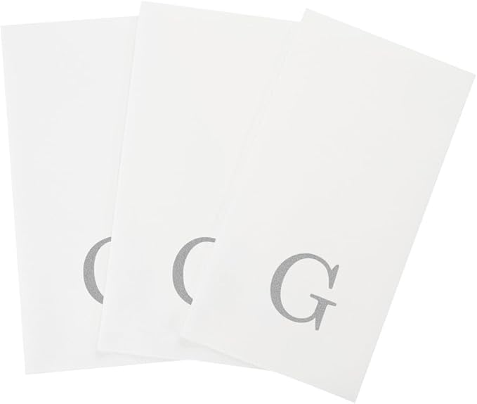 Luxenap 15.8 X 7.9 Inch Linen-Feel Guest Towels, 50 Lettered Hand Towels