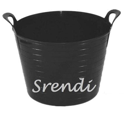Easy Shopping 3 x 26 Litre Flexi Tub Garden Home Flexible Colour Rubber Storage Container Bucket Polyethylene Flex Tub- MADE IN U.K. (Black)