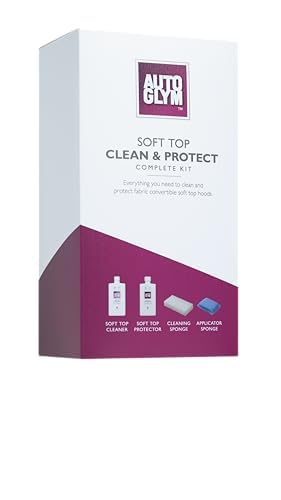 Autoglym Convertible Soft Top Clean & Protect Complete Kit - Convertible Roof Cleaner, Protector and Waterproofer - Fabric and Canvas Soft Top Moss, Mould & Stain Remover - Car Canvas Repair & Restore