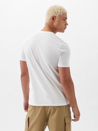 GAP Mens Everyday Soft Crew Neck T-Shirt T Shirt, White V2 Global, Medium US