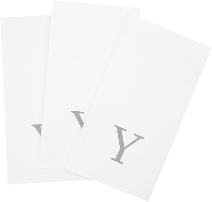 Luxenap 15.8 X 7.9 Inch Linen-Feel Guest Towels, 50 Lettered Hand Towels