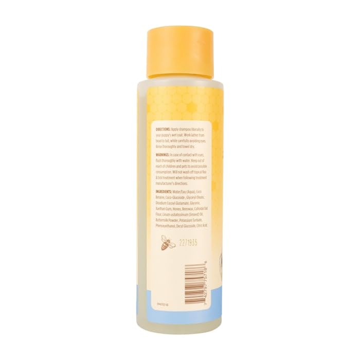 Burts Bees Tearless 2 in 1 Shampoo and Conditioner for Puppies with Buttermilk & Linseed Oil, 473ml, white