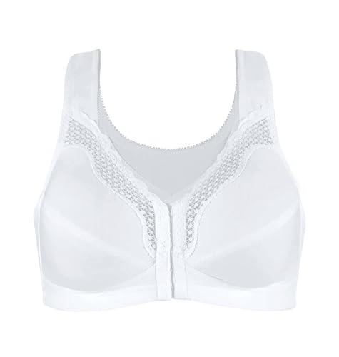 Exquisite Form 5100531 Women's FULLY Wireless Cotton Back & Posture Support Bra with Front Closure & Lace