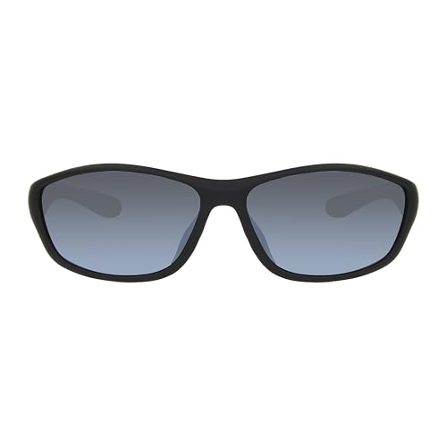 Foster Grant, mens, Backstop Wrap Polarized Sunglasses, Black/Black, 150 mm