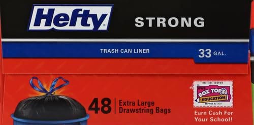 Hefty Strong Extra Large Trash Bags, 33 Gallon