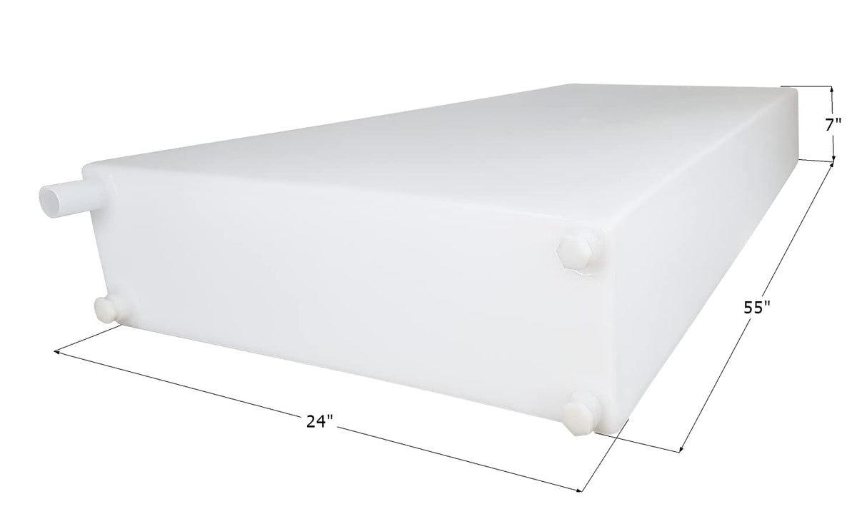 ICON 14374 Fresh Water Tank, WT3594, 55x24x7, 38 Gal., w/ 1/2" Fittings
