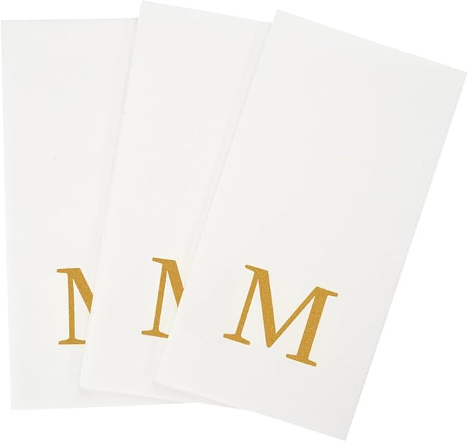 Luxenap 15.8 X 7.9 Inch Linen-Feel Guest Towels, 50 Lettered Hand Towels