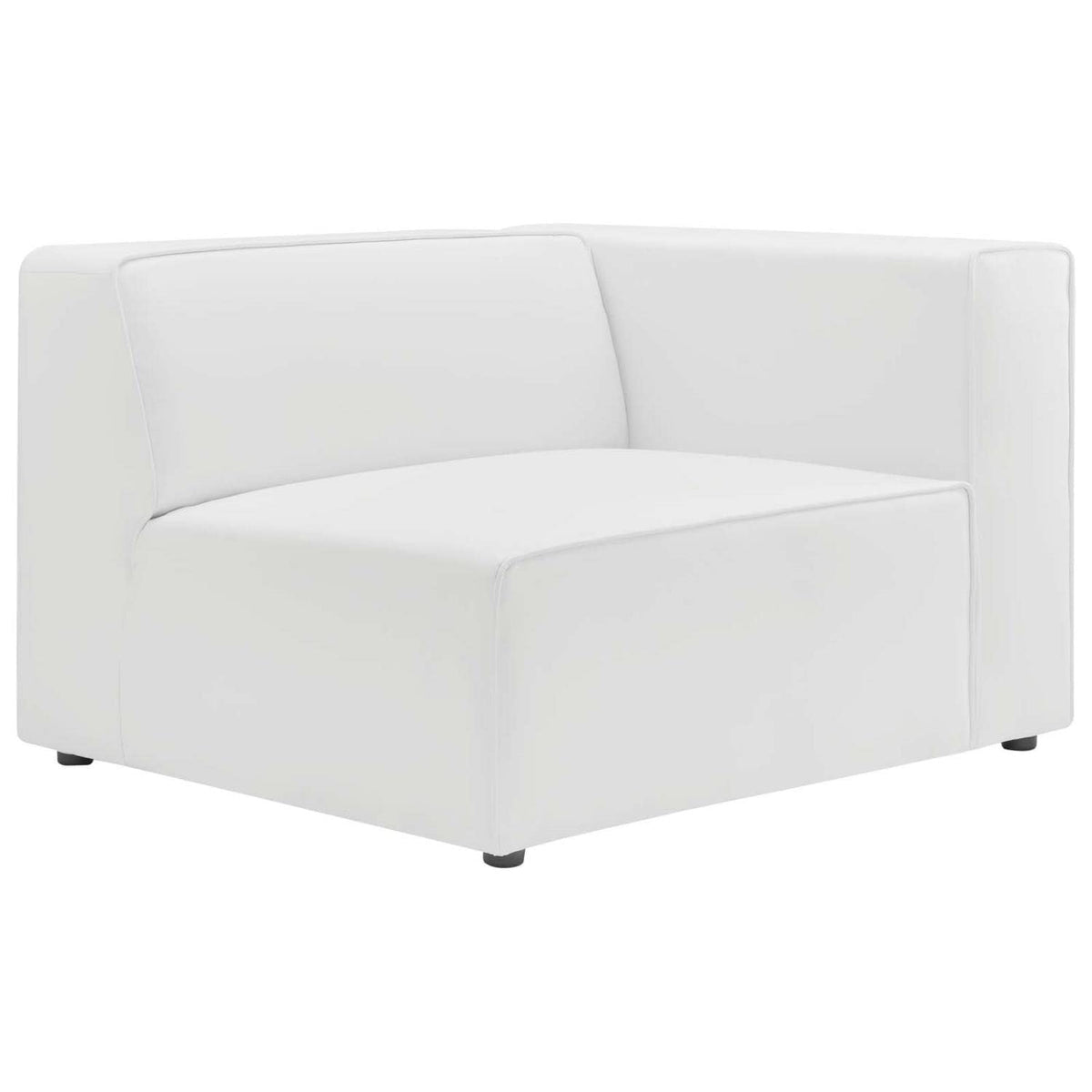 Modway Mingle Vegan Leather 2-Piece Sectional Loveseat in White