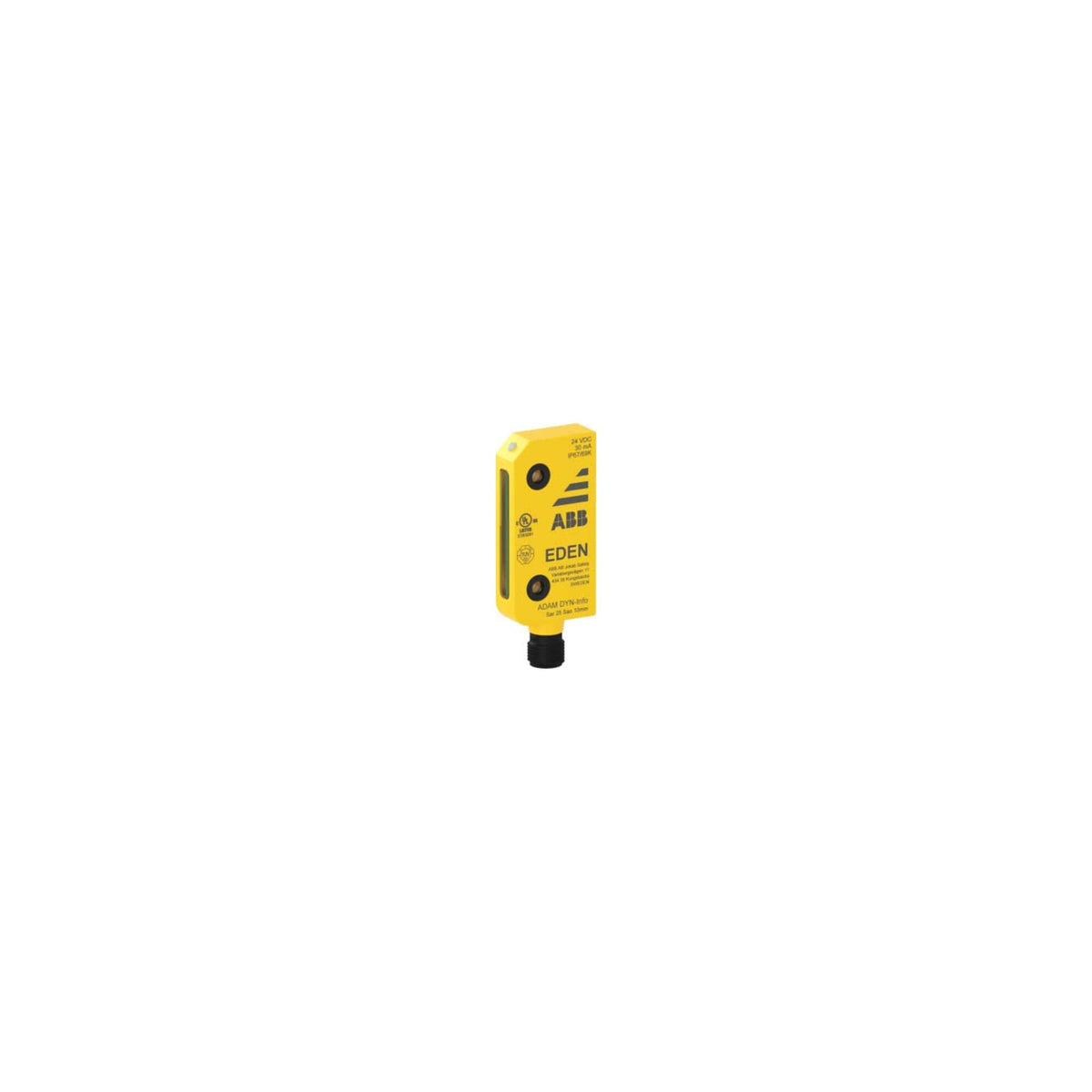 ABB Adam DYN-Info M12-5 Safety Sensor Unit, M12-5 Male Connector, IP69K, Yellow (ABB2TLA020051R5100)