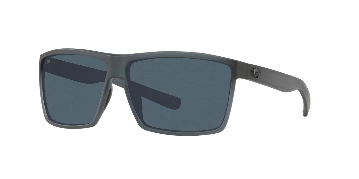 Costa del Mar Mens Rincon Fishing and Watersports Rectangular Sunglasses, Matte Smoke Crystal/Grey Polarized-580P, 63 mm