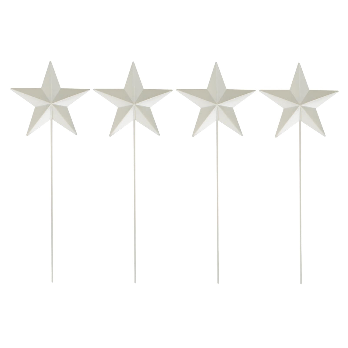 Morning View American Flag Barn Star Garden Stake Set of 4, Metal Patriotic Garden Stake Decorative USA Yard Signs Outdoor US Flags Lawn Porch for 4th of July Memorial Day 15.75 Inches Tall