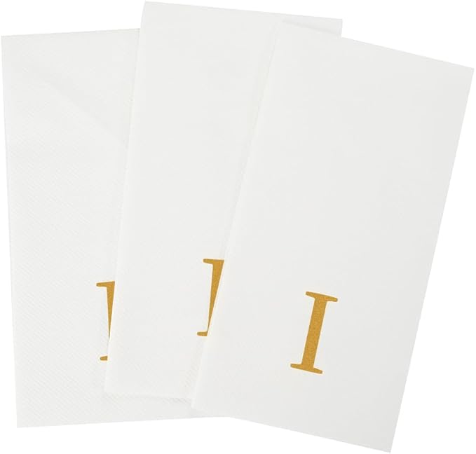 Luxenap 15.8 X 7.9 Inch Linen-Feel Guest Towels, 50 Lettered Hand Towels