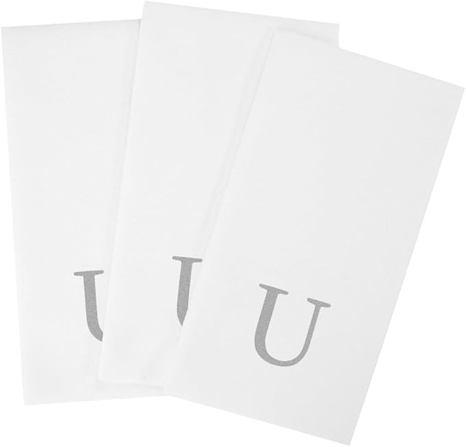 Luxenap 15.8 X 7.9 Inch Linen-Feel Guest Towels, 2000 Lettered Hand Towels