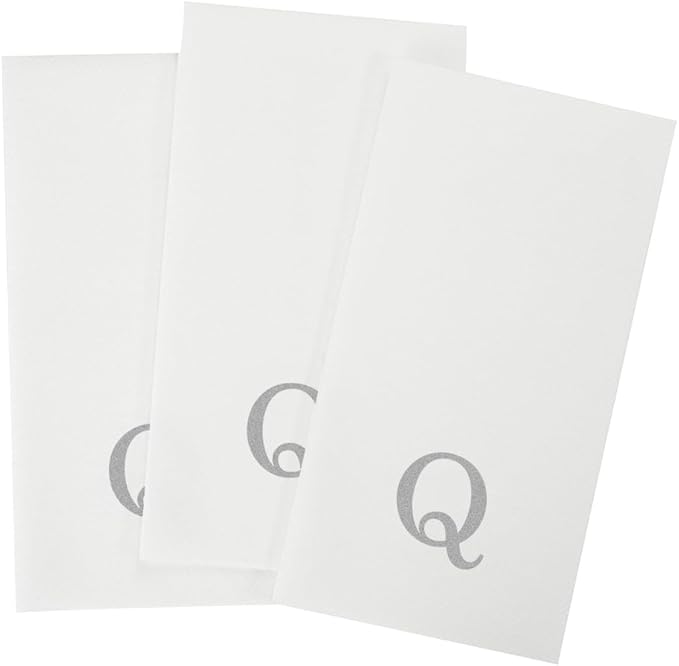 Luxenap 15.8 X 7.9 Inch Linen-Feel Guest Towels, 50 Lettered Hand Towels