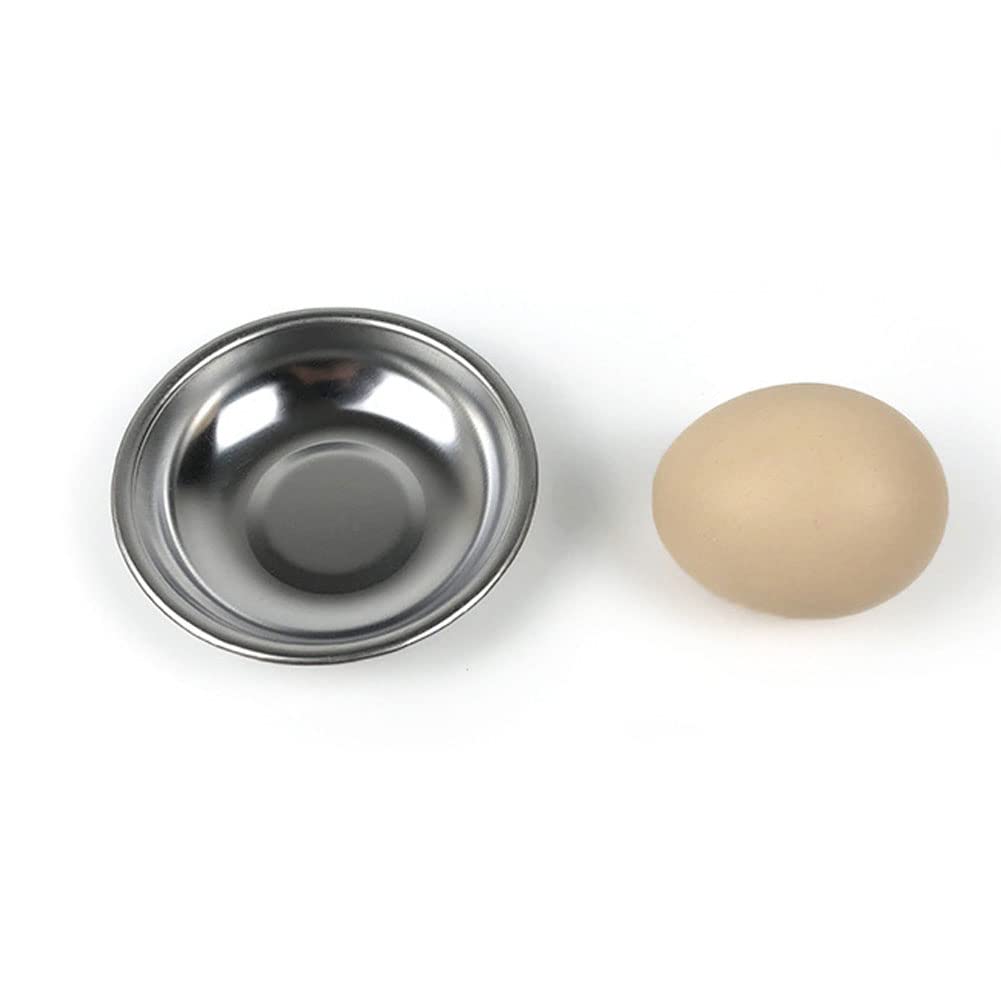 esowemsn 10PCS Stainless Steel Sauce Dishes Mini Appetizer Serving Plates 3inch Round Seasoning Dishes Sushi Dipping Bowl for Home Kitchen Restaurant