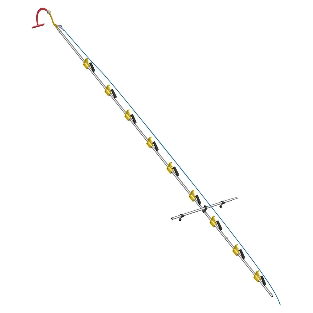Echo Ridge 18 Foot Steep Assist Roof Ladder Compact with 10M Rope & Storage Bag - Pitch Hopper Roofing Wedge for Roof Climbing (One Pack)