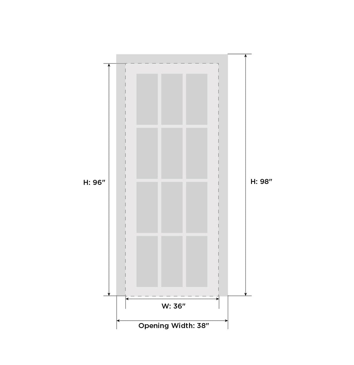 SARTODOORS - Modern Solid Interior Door 36 x 96 inches with Handle | Planum 0010 Black Matte | Single Regular Panel Frame Trims | Bathroom Bedroom Sturdy Doors