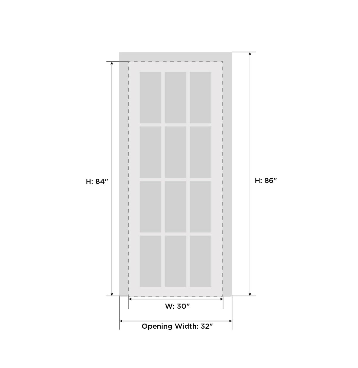 SARTODOORS Lite Opaque Glass Door 30x84 | Planum 2102 Chocolate Ash | Frames Trims Satin Nickel Hardware | Solid Core Wood Doors