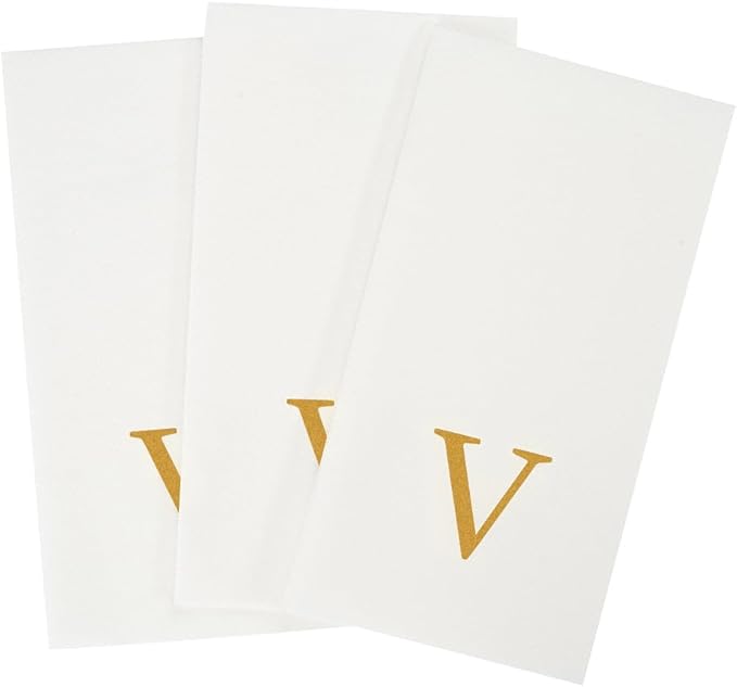 Luxenap 15.8 X 7.9 Inch Linen-Feel Guest Towels, 50 Lettered Hand Towels