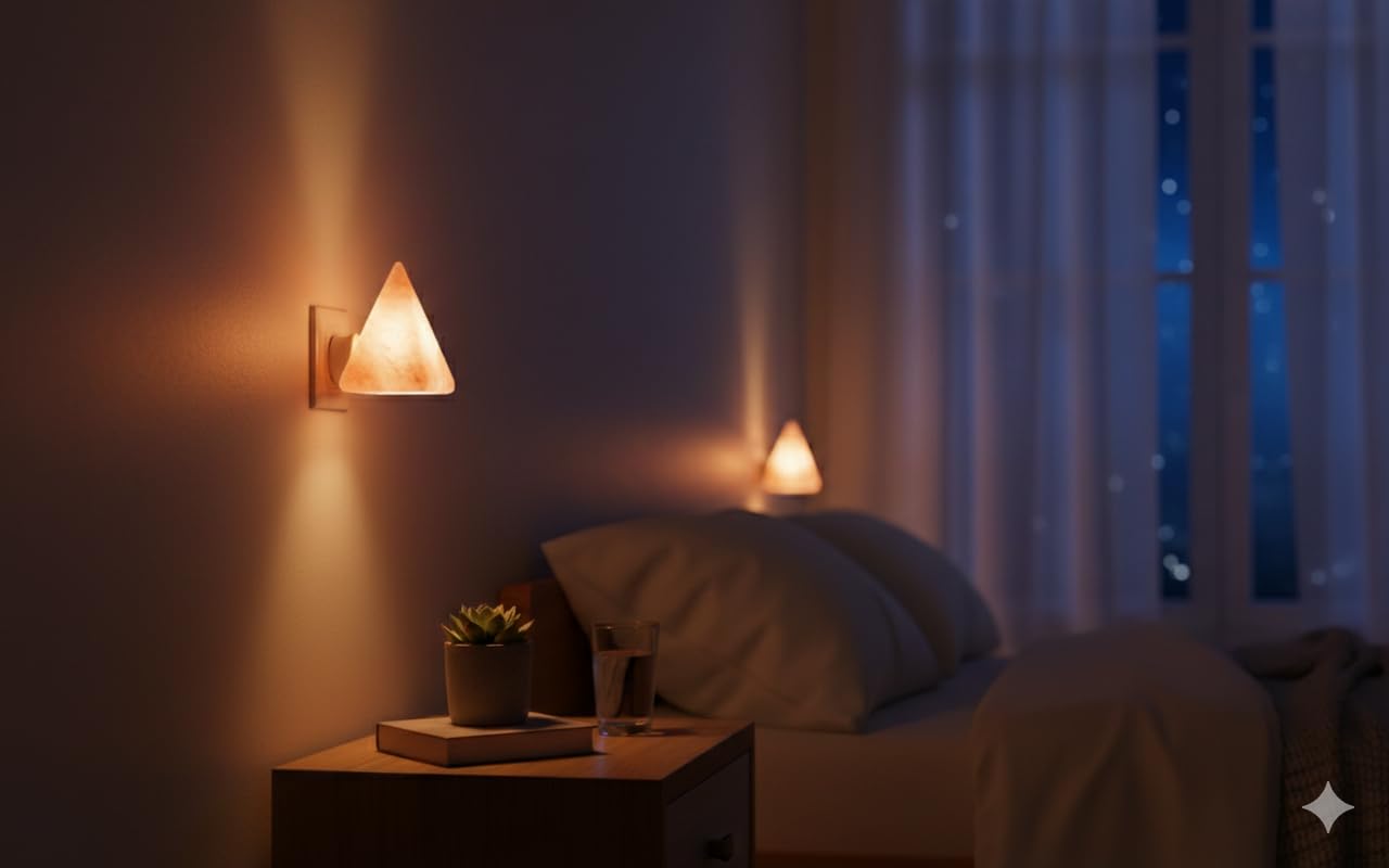 NatureBoost Himalayan Pink Salt Night Lights (Pyramid, 2)