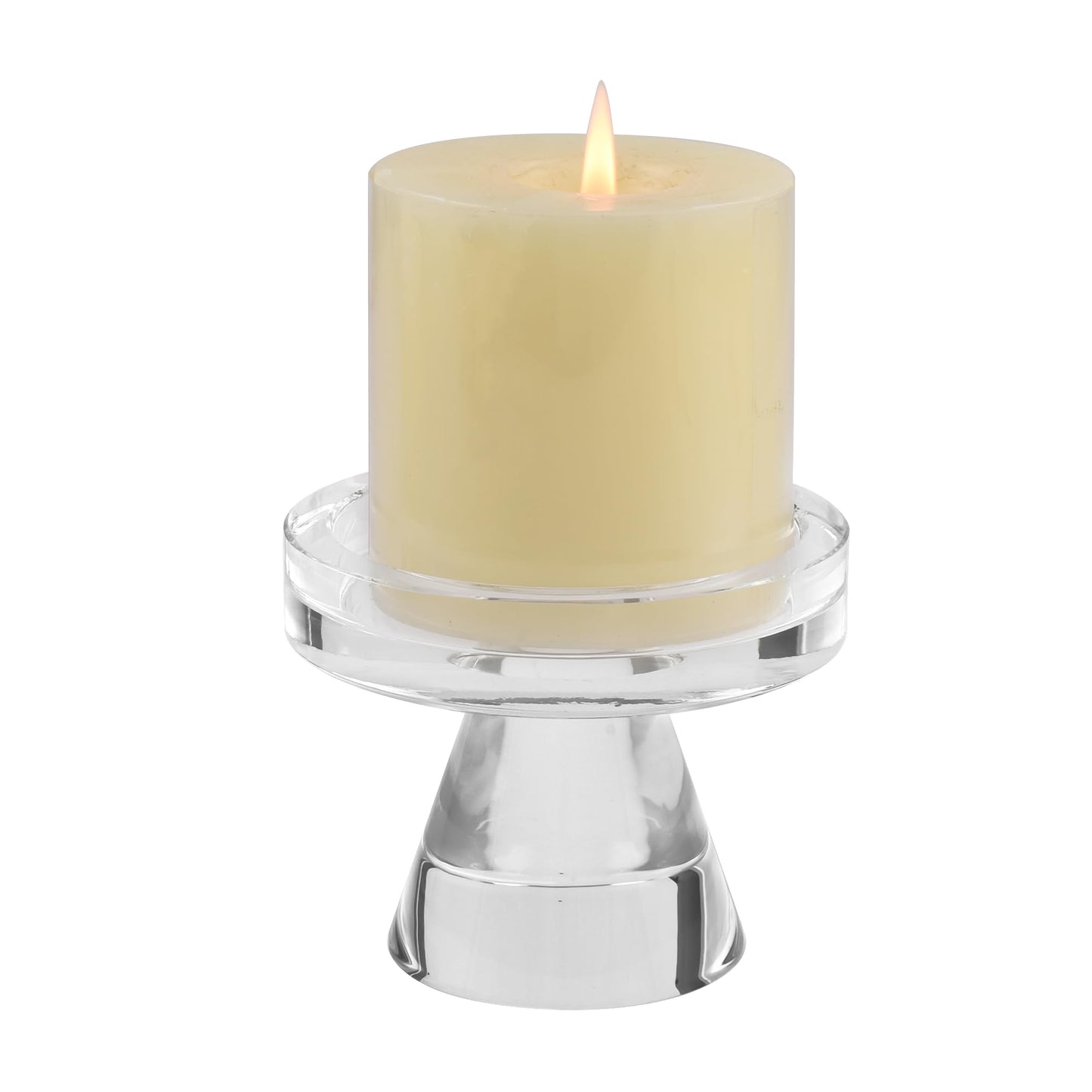 Crystal Taper Candle Holders, 3 Inch Tall Crystal Decorative Candle Stand Centerpiece for Table Wedding Dinning Party