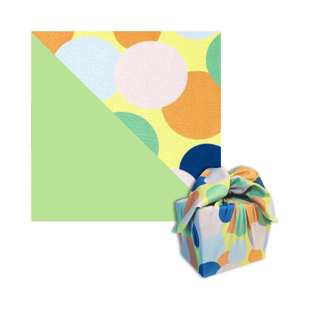 SHIKIWRAP Reusable Cloth Gift Wrap – Small 18" Polka Dots Eco-Friendly Reversible, Stretchy Furoshiki Fabric Wrap for Birthday Gifts, Holidays, Special Occasions & Sustainable Living