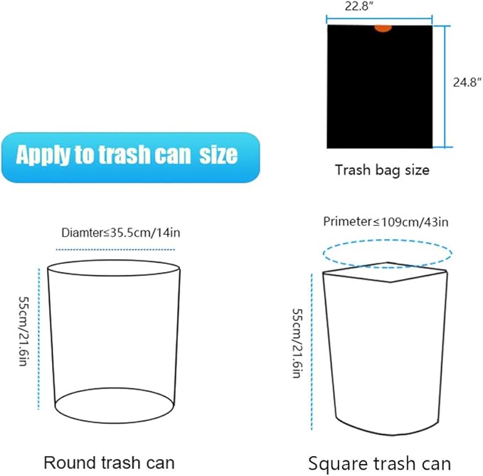 10 Gallon Drawstring Trash Bag Garbage Bag Trash Can Liner, 0.9 Mil
