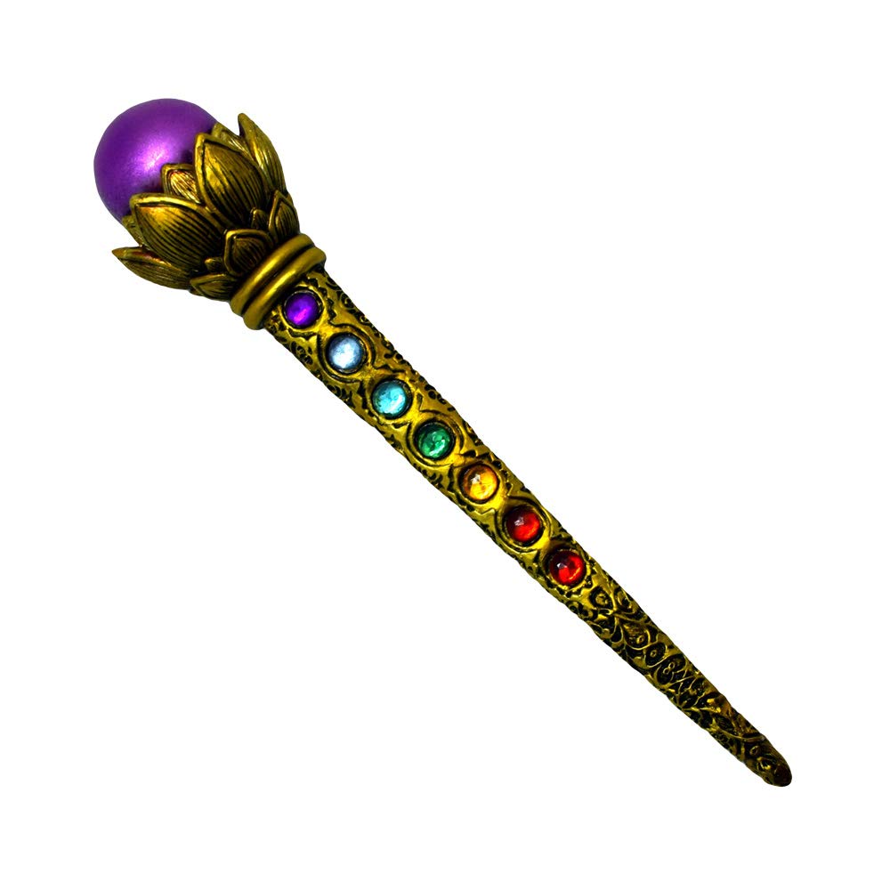 Fantasy Gifts Magic Wand with Chakra Stones – 8.5 Inch Crystal Energy Wand | Decorative Spiritual Wand for Meditation, Reiki, Healing, Altar Display & Witchcraft Practice
