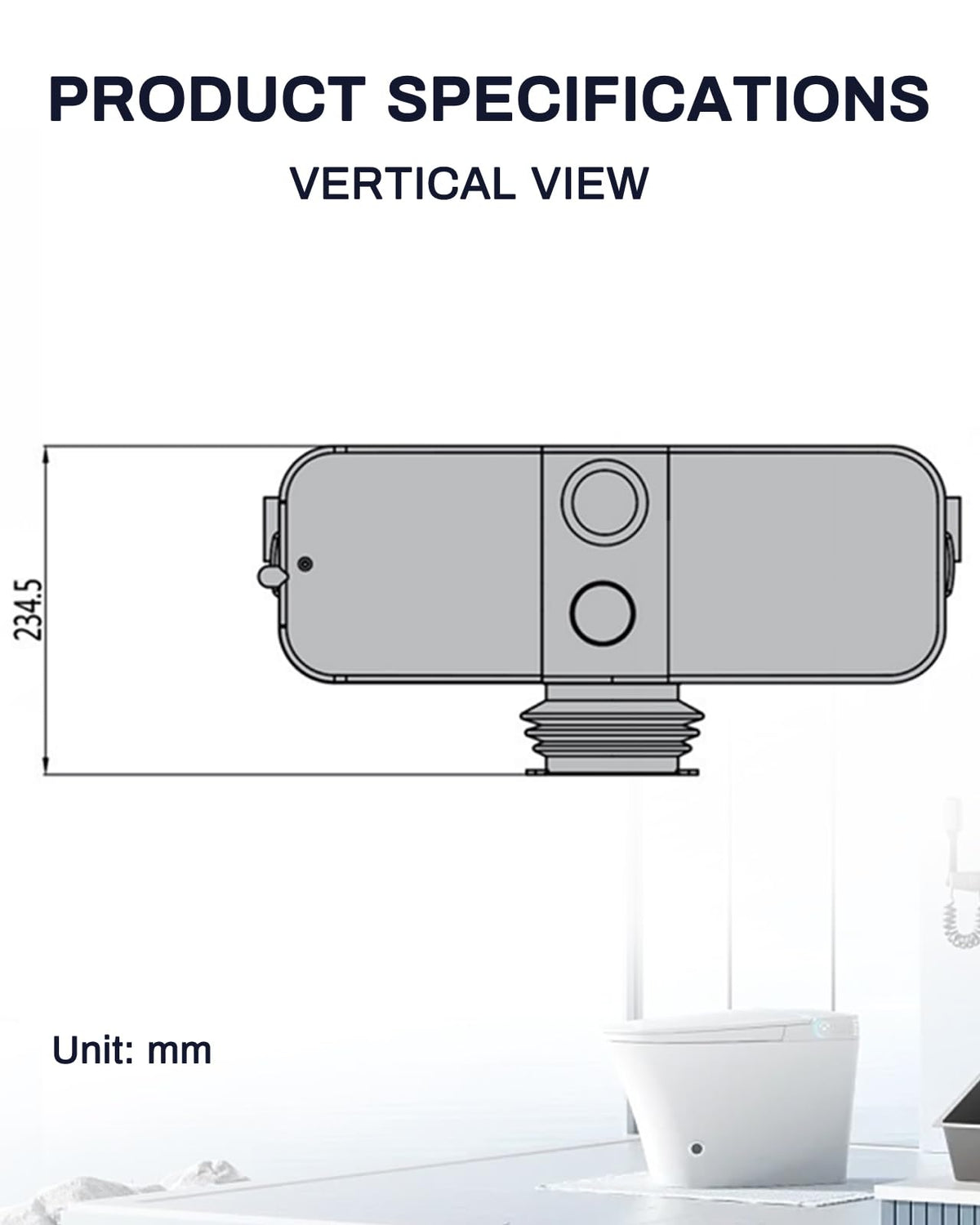 Crispaire 600W Macerator Sewerage Upflush Pump - 33Ft/328Ft, 170L/Min Flow for Basement Toilet, Sink, Shower, Kitchen, Laundry - 4 Water Inlets, Residential, 110V CE
