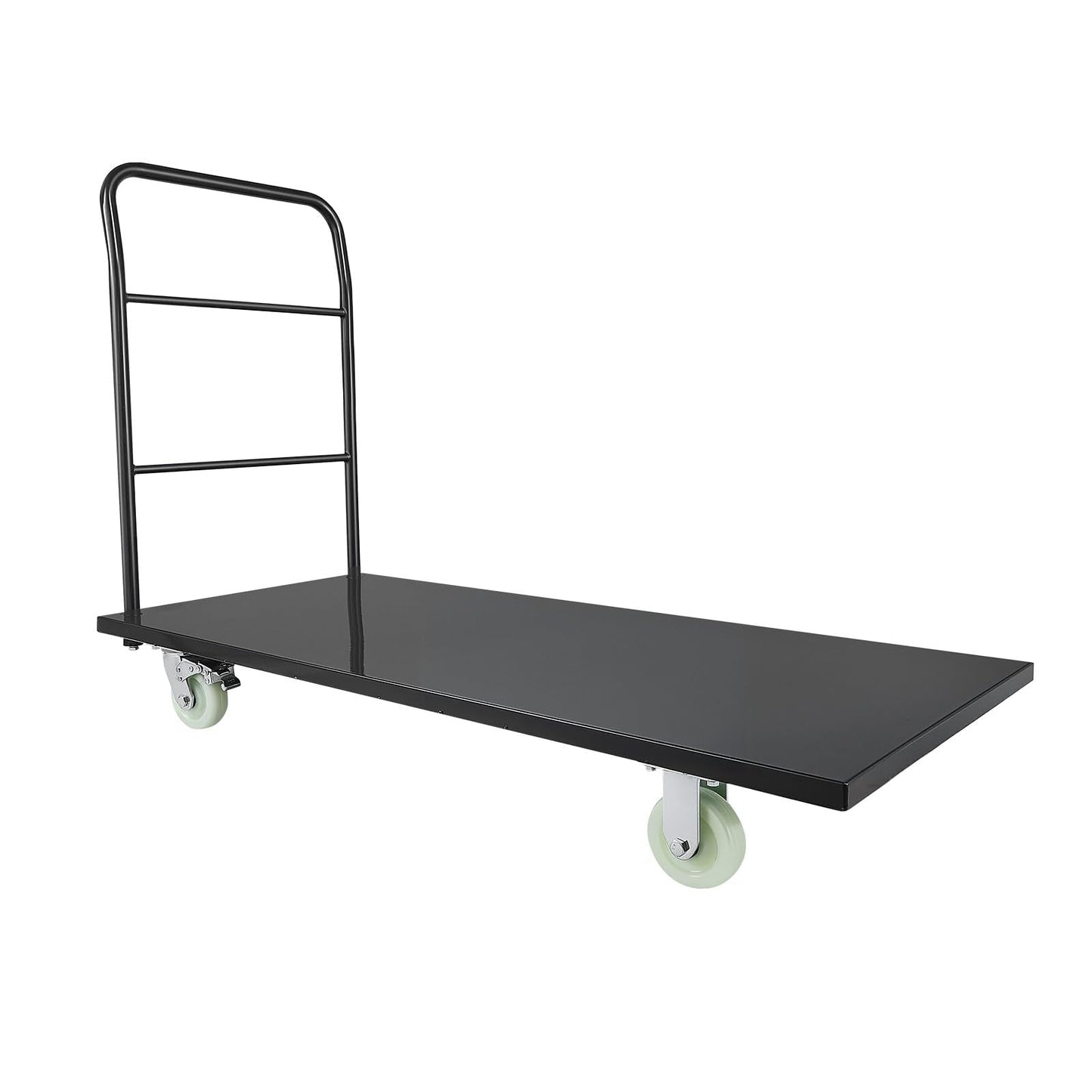 VEVOR 2000 LBS Heavy Duty Platform Truck, Upgraded Version with Larger Deck (60" x 28"), Industrial Steel Flatbed Cart with Swivel Wheels, Push Cart Dolly for Warehouse/Garage/Moving/Garden