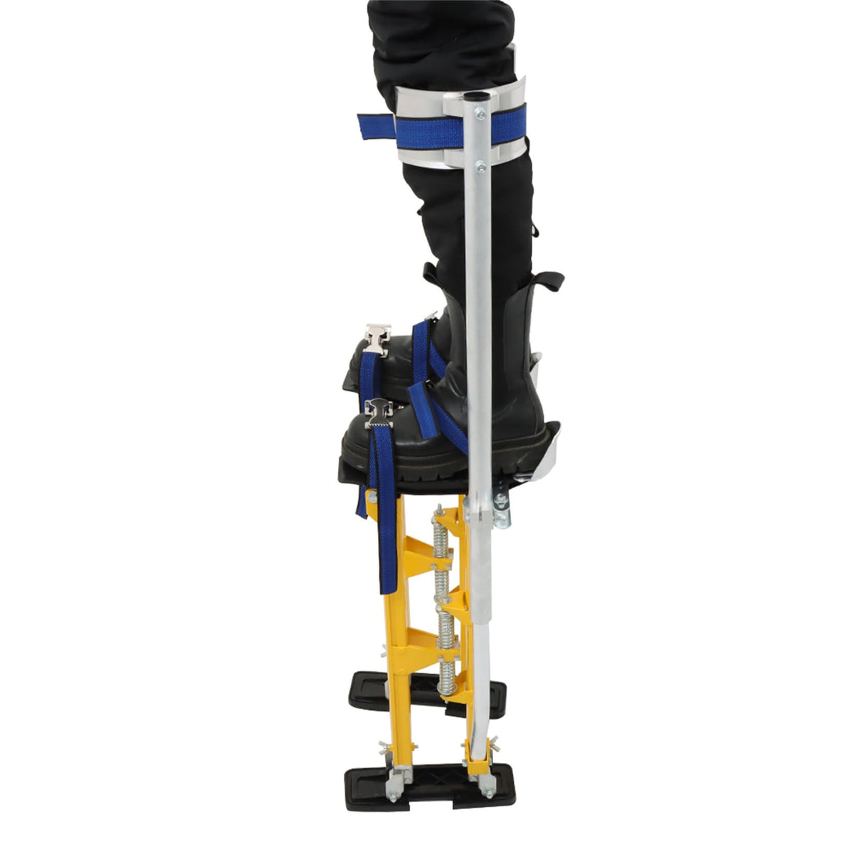 findmall 24-40 Inch Drywall Stilts Yellow Adjustable Aluminum Stilt Tool Fit for Painting or Cleaning
