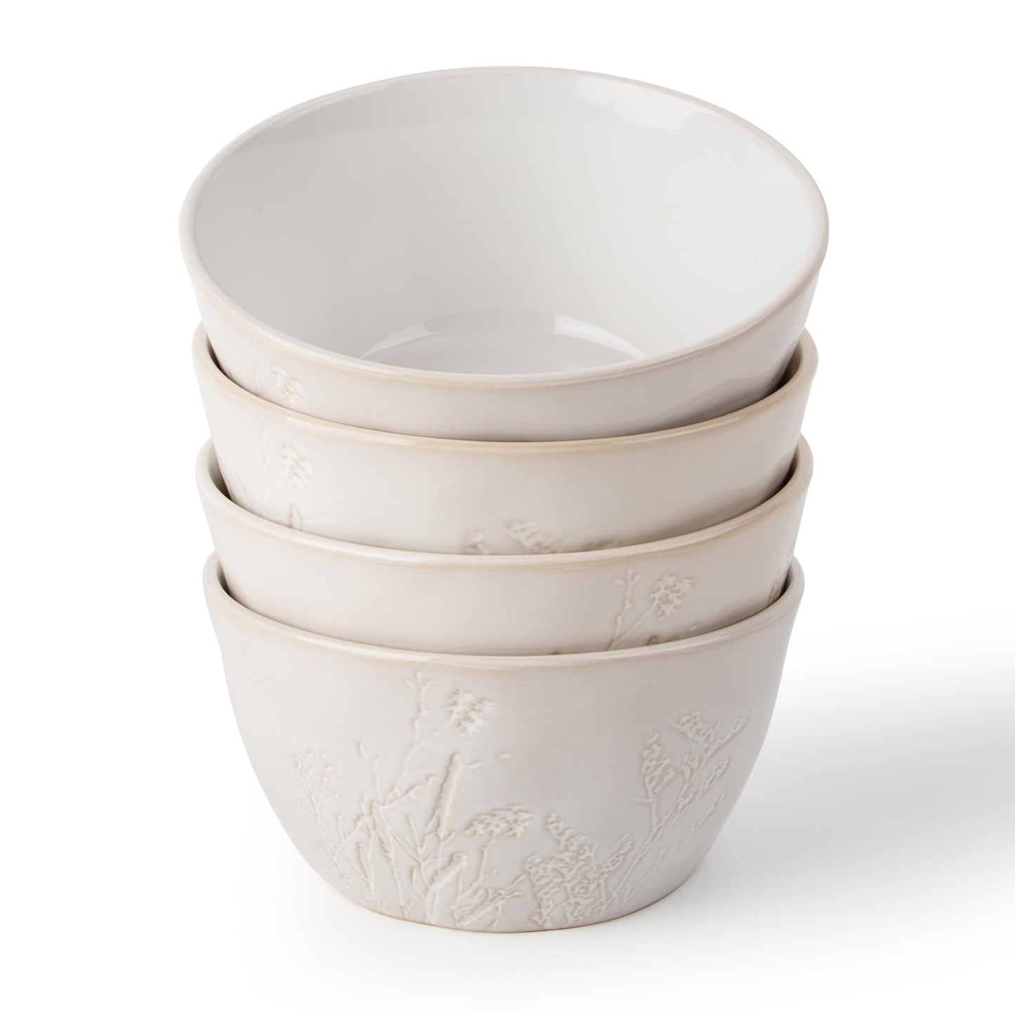 DOWAN 32 OZ Cereal Bowls – Ceramic Bowls Set of 4, Large Soup Bowls for Cereal, Ramen, Pho, Pasta & Salad Bowls – Stackable Soup Bowls, Microwave & Dishwasher Safe