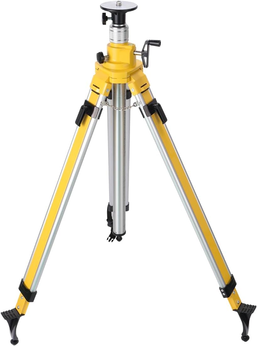 MOETER Heavy Duty Elevator Tripod for Laser Level, Adjustable Legs Surveying Tripod, 43.3" to 106.3" Height Adjustable for Cross & Rotary Lasers, Auto Levels, Theodolites, and Total Stations