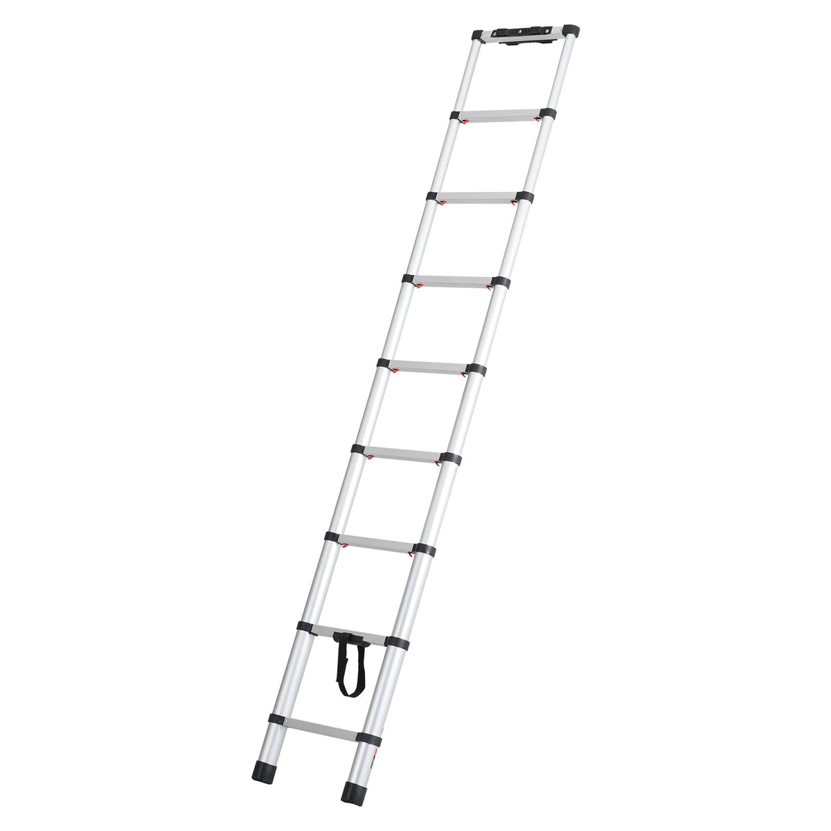VEVOR Telescoping Ladder, 8.5FT Aluminum Lightweight Extension Ladder, One-Button Retraction Collapsible Ladder, 375 LBS Capacity with Non-Slip Feet, Portable Compact Ladders for Home, RV, Loft
