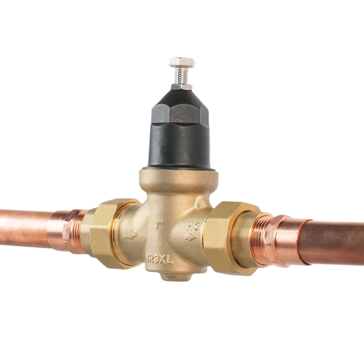 Upgraded 1" Brass Pressure Reducing Valve,Water Pressure Regulator for home with Double Union FNPT Connection - Stainless Steel Strainer Screen (1 inch)