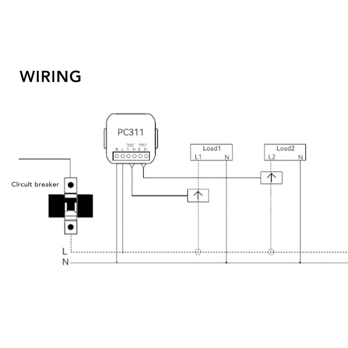 Smart Home Energy Monitor, Electricity Usage Monitor Smart with 200ACT Current Transformer 90‑250VAC, Single Phase Energy Meter | Clamp Energy Monitor | Home Power Monitor
