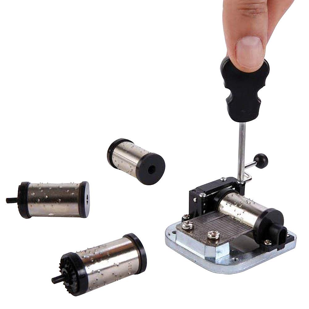 Kikkerland DIY Build Your Own Hand Crank Music Box Mechanical Movement Tool Kit, Custom Songs, Gifts for Music Lovers