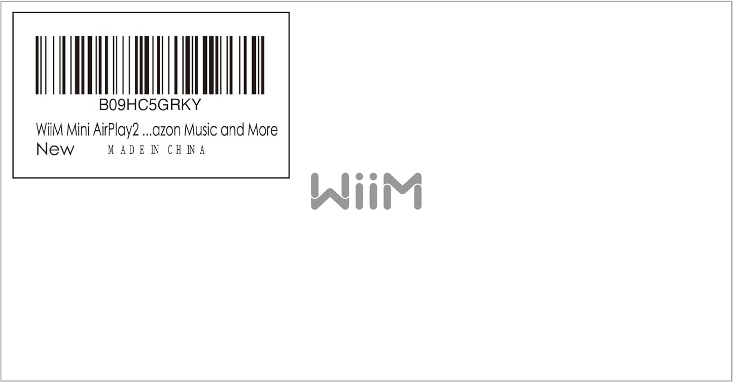 WiiM Mini AirPlay 2 Wireless Audio Streamer, Multiroom Stereo, Preamplifier, Works with Alexa and Siri Voice Assistants, Stream Hi-Res Audio from Amazon Music, Tidal and More