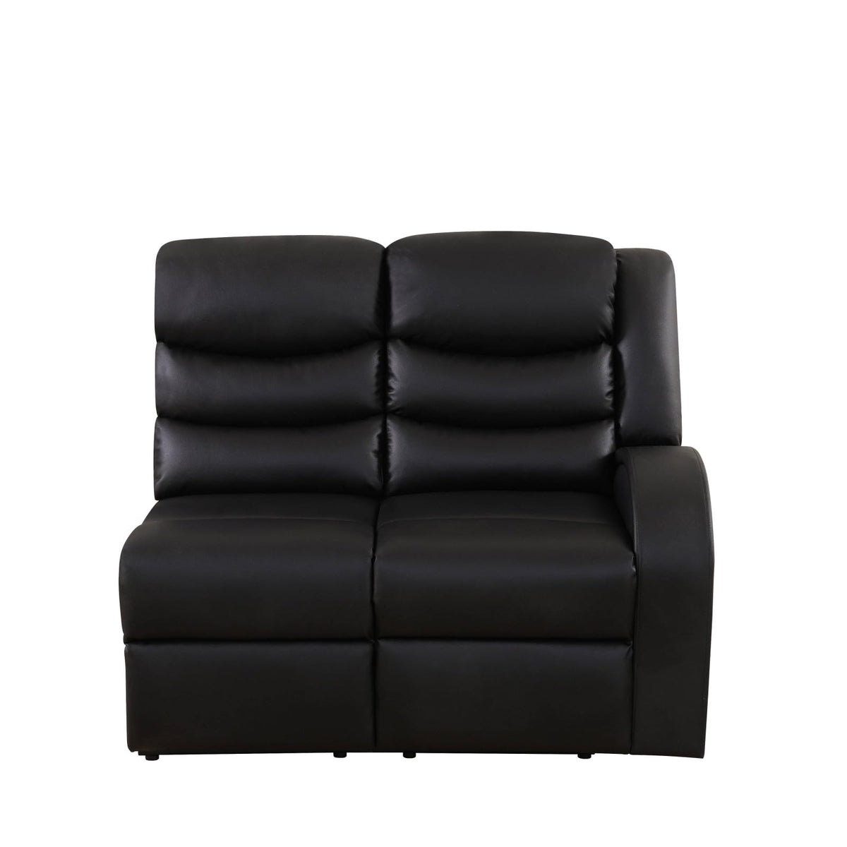 UOCFYK Recliner Sectional Sofa Set, L-Shaped Reclining Couch with 2 Recliner Seats, Reclining Corner Couches with Cup Holder and Storage Console for Home Theater & Living Room, Black