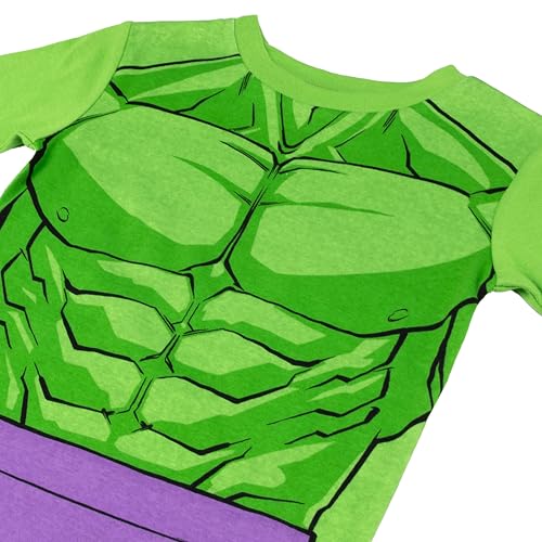 Marvel 2-Piece Snug-fit Cotton Pajama Set, Soft & Cute for Kids, Hulk Smash