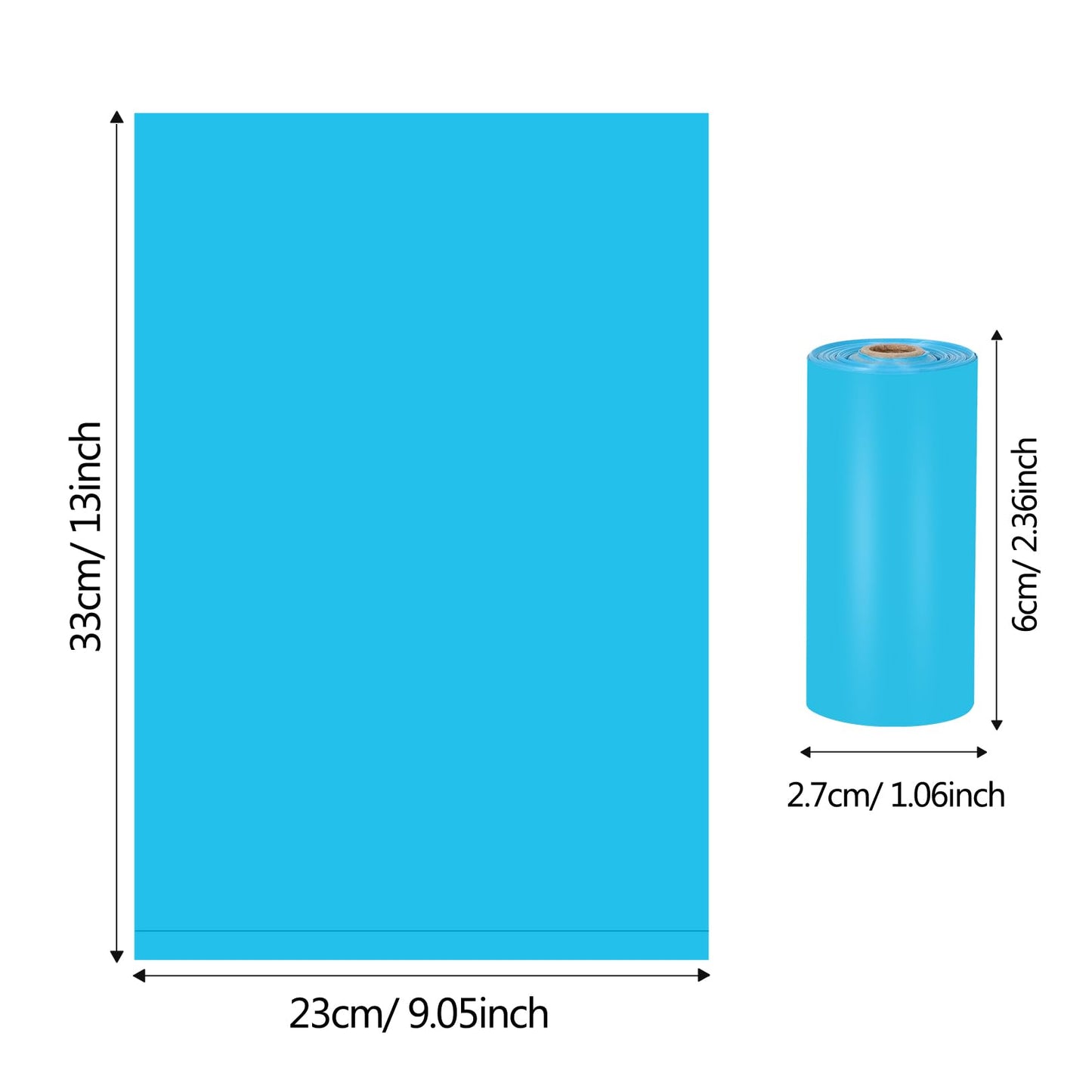 Dog Poo Bags - 1140 Counts Dog Poop Bags Rolls with Dispenser, Unscented Poo Bags for Dog, Extra Thick Strong Leak Proof Dog Waste Bags, Blue - 57 Rolls (13 x 9 Inches)