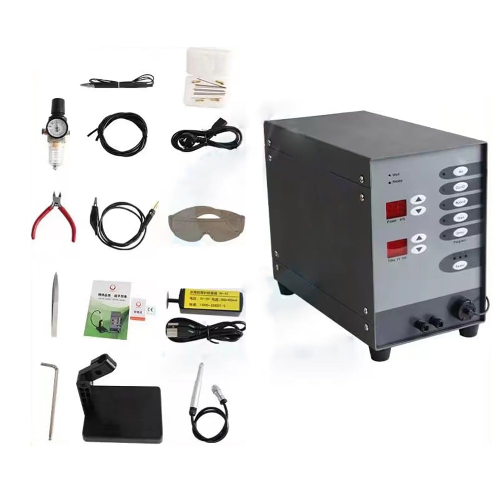 WAn2SHI0SY22 110V Automatic CNC Spot Welder, Full Set Argon Arc Welder Spot Welding Machine Pot Kit for Silver Jewelry Welding DIY Repair for Cobalt Chrome Alloy Hardware Workpiece