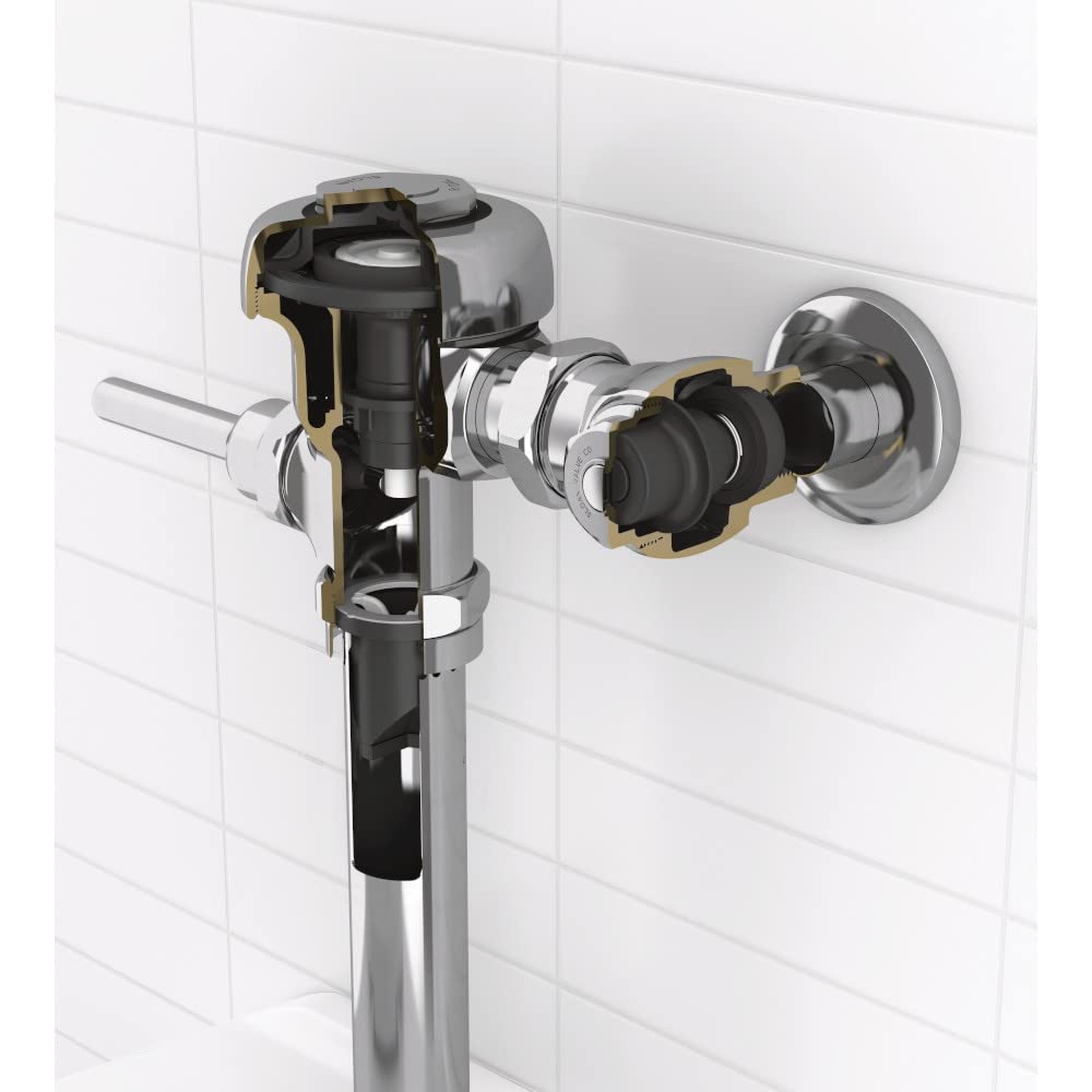 Sloan Regal 110 Exposed Manual Water Closet Flushometer, 3.5 GPF Manual Flush Valve - Single Flush, Fixture Connection Top Spud, XL Sweat Solder Adapter Kit Polished Chrome Finish, 3080153