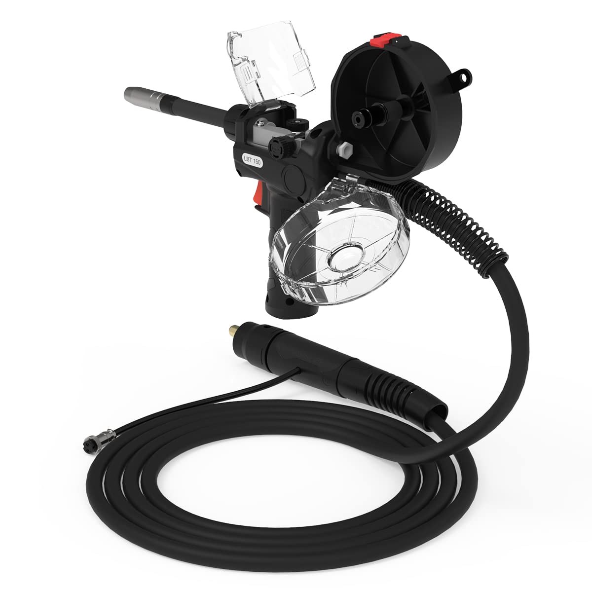YESWELDER 150A Spool Gun LBT150, 10ft Cable Fits YESWELDER MIG-250 PRO/MIG-205DS PRO/MIG-185DS PRO/YWM-211P/YWM-200 MIG Welder,European Connector Welder with 2-Pin Control Switch