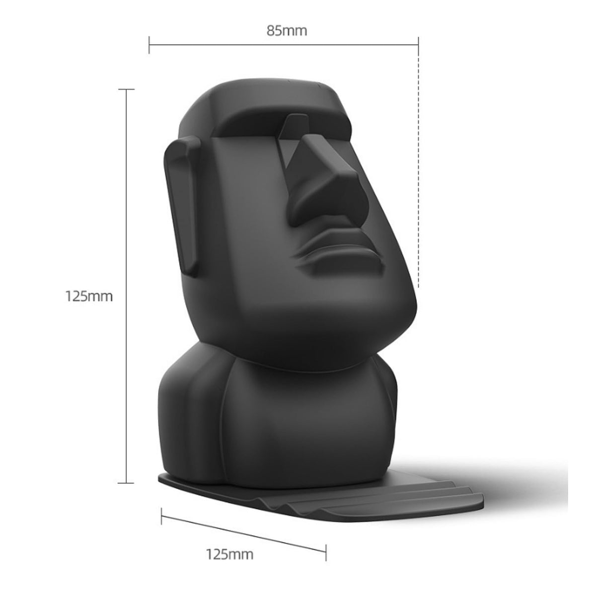 3 in 1 Glasses Holder Stand, Easter Island Head Phone Holder Creative Piggy Bank Unique Eyeglasses Display Stands Phone Mount Eyewear Holder Money Bank Saving Box for Xmas Christmas Gift (Black)