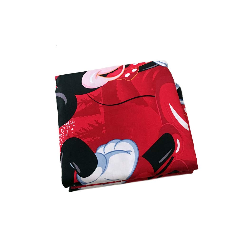 Haru Homie 100% Cotton Kids Reversible Printing Mickey Mouse Couples Duvet Cover 3PCS Bedding Set with Zipper Closure,Queen(No Comforter)