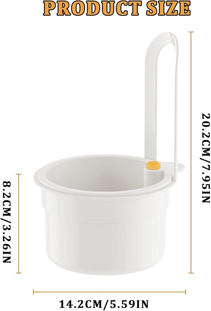 Sink Strainer Basket with One-Touch Drain Mesh, Snap-On Strap & Detachable