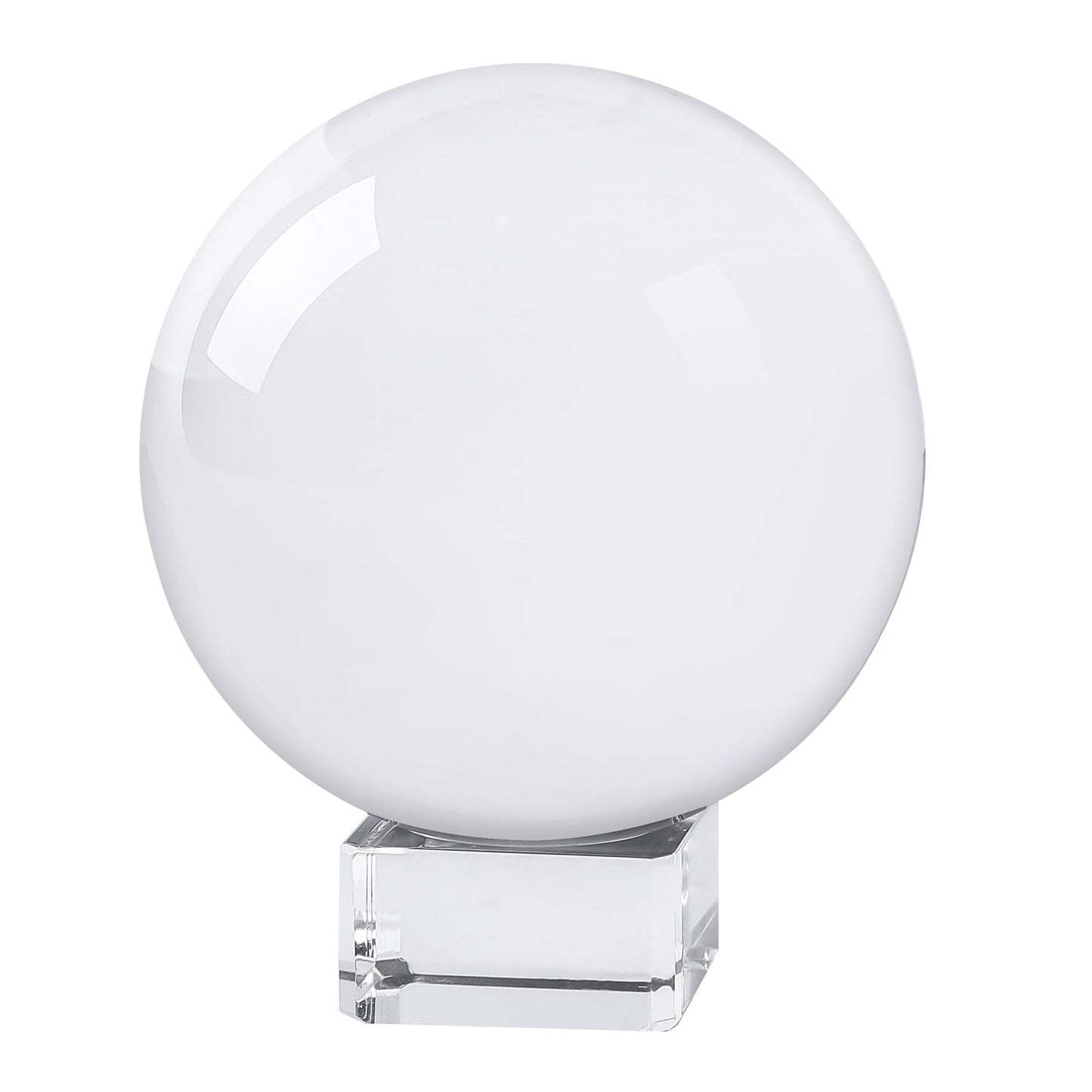 Modaier Clear Crystal Ball 80mm/3.1 inch for Fortune Teller Accessories,Halloween Decor,Magic,Feng Shui,Witchcraft,Scrying,Decorative Ball,Lensball Photography,Quartz Crystal Sphere Prop Glass Orb