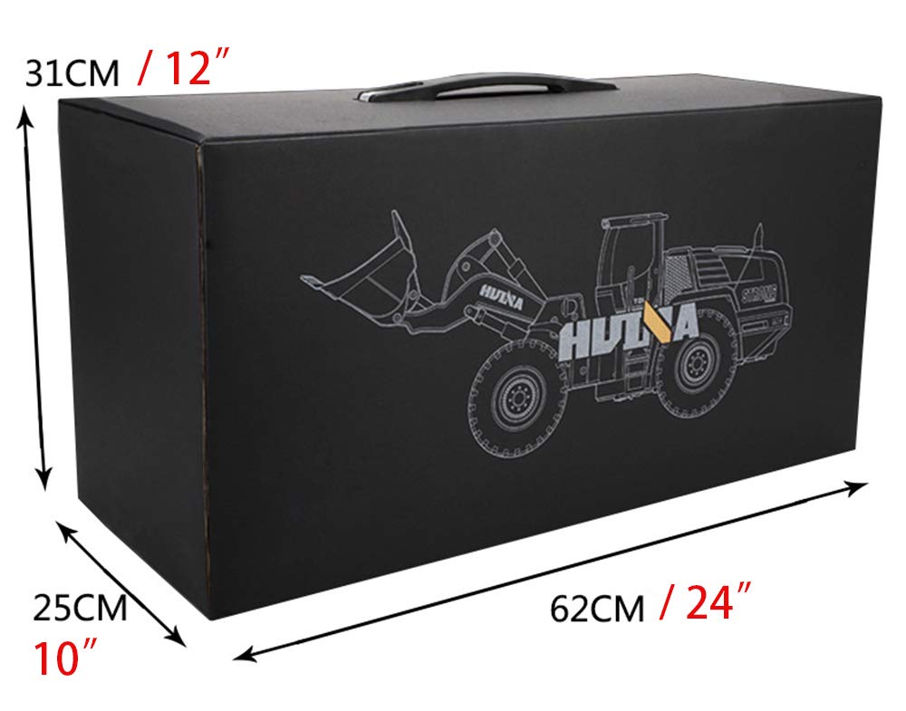 Ailejia 1/14 RC Wheel Loader 10 Channel Remote Control Front Loader Construction Tractor 2.4GHz Metal Bulldozer Toy